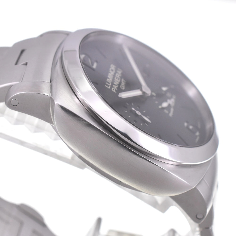 with paper PANERAI Luminor 1950 3 Days GMT PAM00347 black Dial Automatic Men's
 Watch R#141436