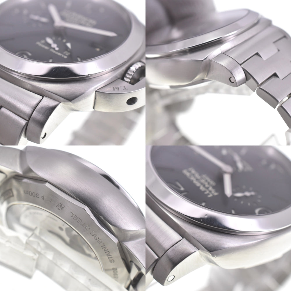 with paper PANERAI Luminor 1950 3 Days GMT PAM00347 black Dial Automatic Men's
 Watch R#141436