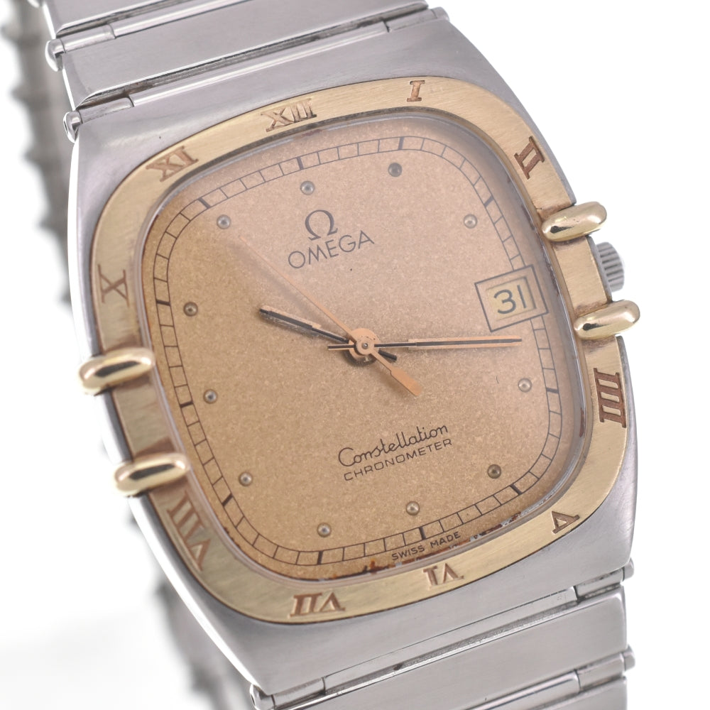 OMEGA Constellation vintage YG Bezel gold Dial Quartz Men's
 Watch A#141441