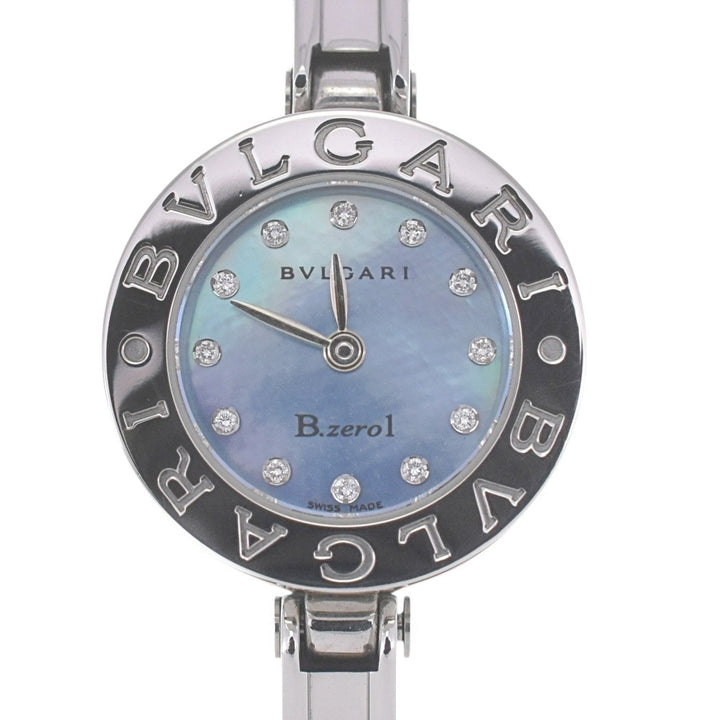 with paper BVLGARI B.zero1 BZ22S 12P diamond Blue shell Dial Quartz Ladies
 Watch Q#141444