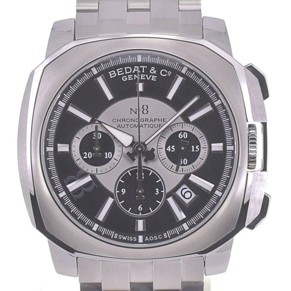 with paper BEDAT&Co No.8 B867.011.311B Chronograph Date Black / Silver Dial Automatic Men's
 Watch Q#141448