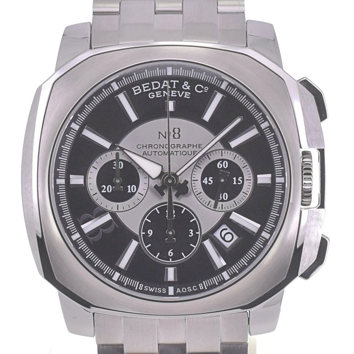 with paper BEDAT&Co No.8 B867.011.311B Chronograph Date Black / Silver Dial Automatic Men's
 Watch Q#141448