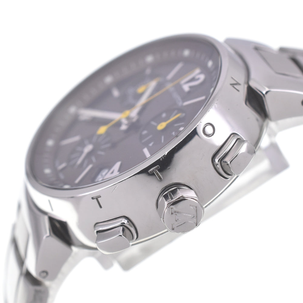 LOUIS VUITTON Tambour Q1321 Chronograph Date Brown Dial Quartz Ladies
 Watch A#141455