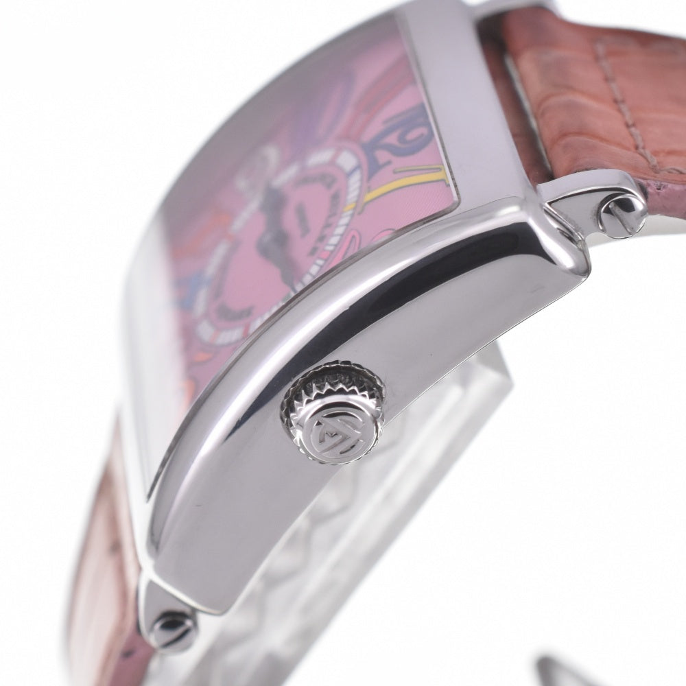 FRANCK MULLER Master Square Color Dome 6002LQZV Stainless Steel pink Dial Quartz Ladies
 Watch Q#141456