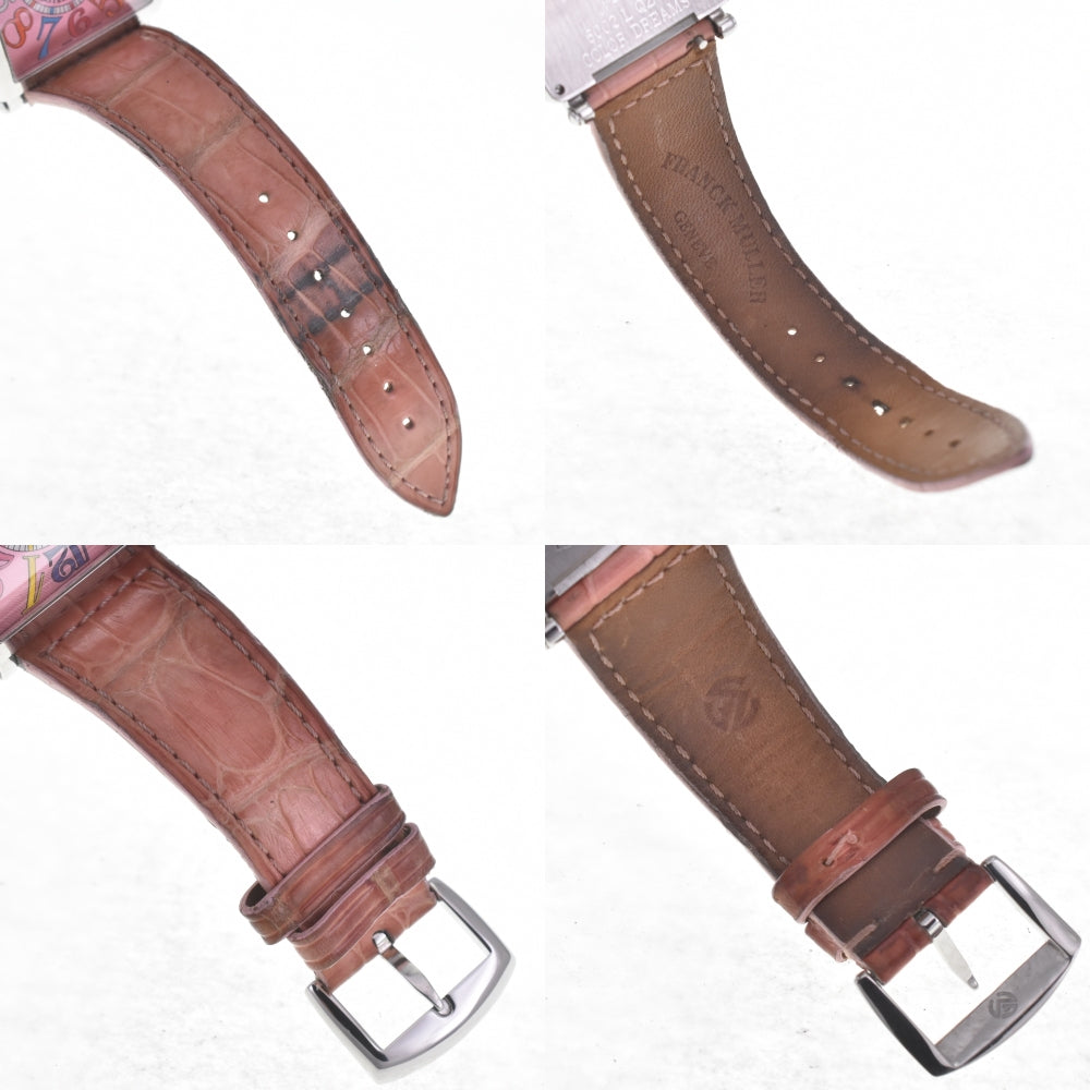 FRANCK MULLER Master Square Color Dome 6002LQZV Stainless Steel pink Dial Quartz Ladies
 Watch Q#141456