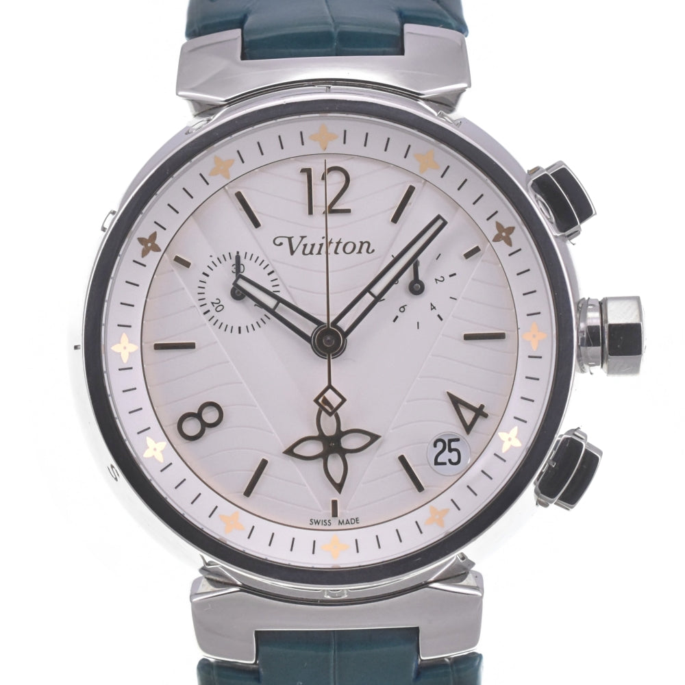 LOUIS VUITTON Tambour New Wave QA093 Chronograph white Dial Quartz Men's
 Watch R#141460