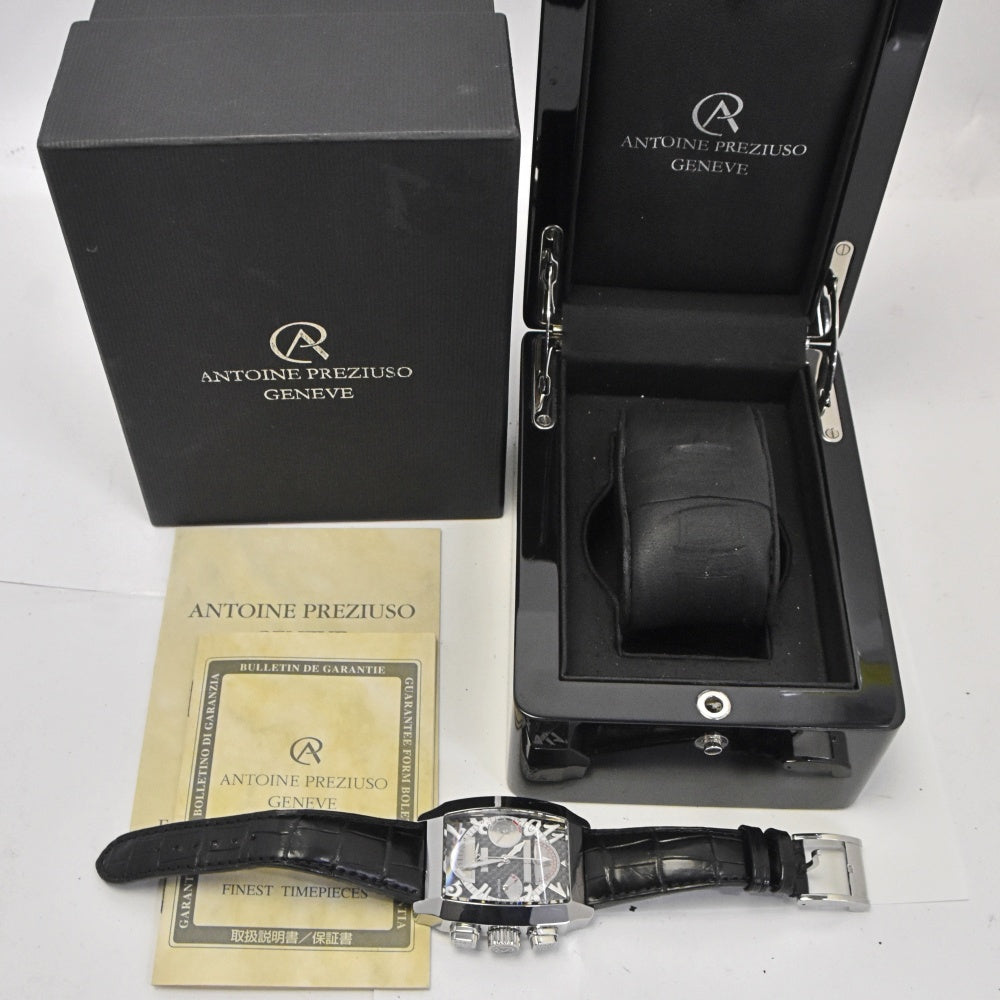 with paper Antoine Preziuso Chrono Grand Robusto GRSSO.0301311/S/D Power reserve Black / Silver Dial Automatic Men's
 Watch R#141466