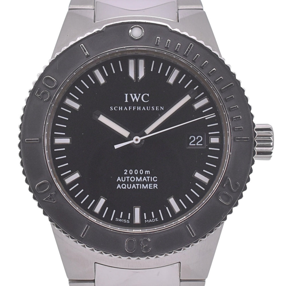 with paper IWC SCHAFFHAUSEN GST aqua timer IW353602 Date black Dial Automatic Men's
 Watch A#141468