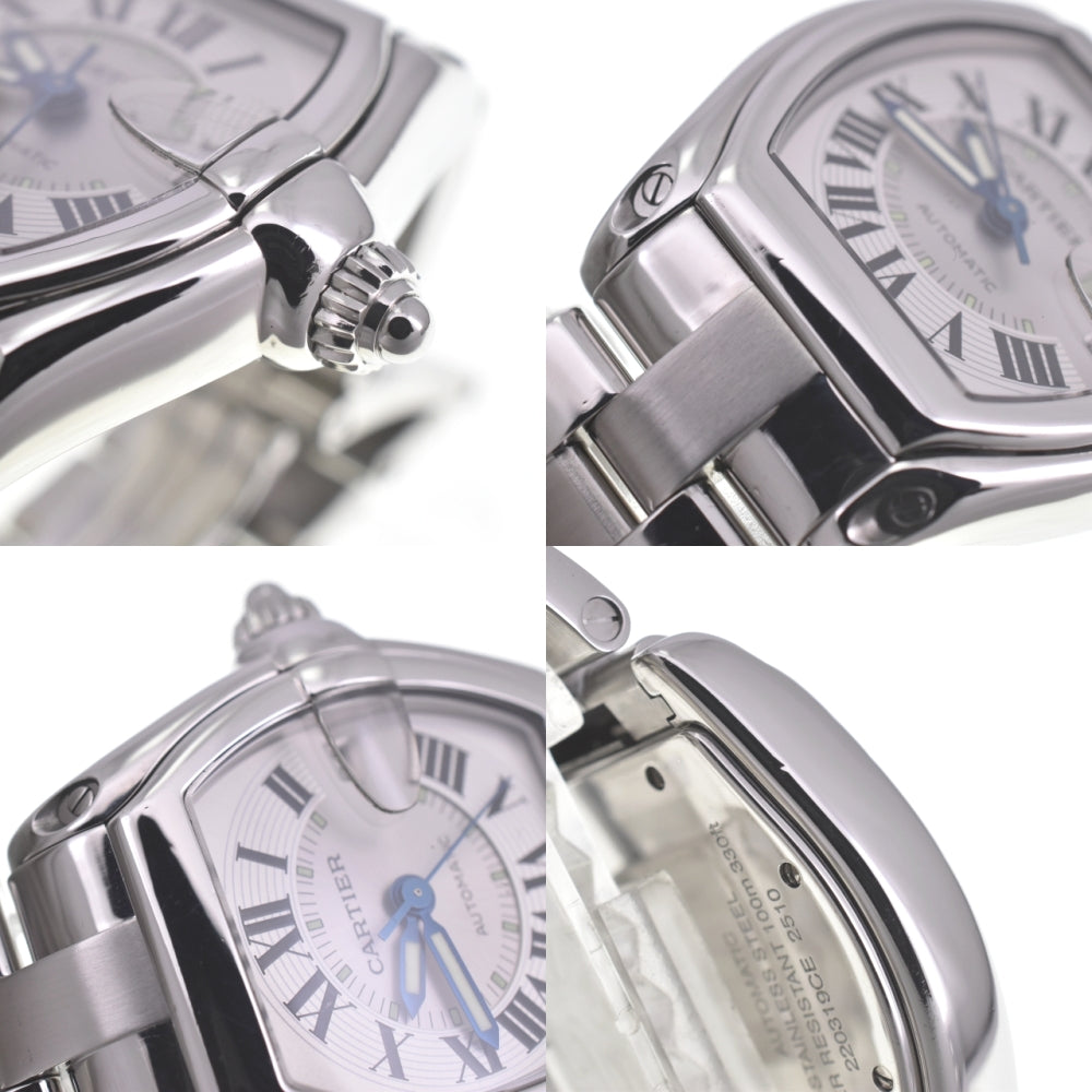 CARTIER Roadster LM W62000V3 Date Silver Dial Automatic Men's
 Watch A#141470
