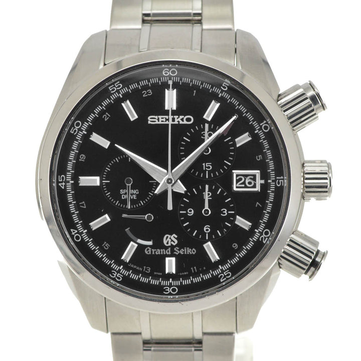 SEIKO Grand Seiko 9R86-0AA0/SBGC003 Chronograph power reserve black Dial Spring drive Men's
 Watch R#141471