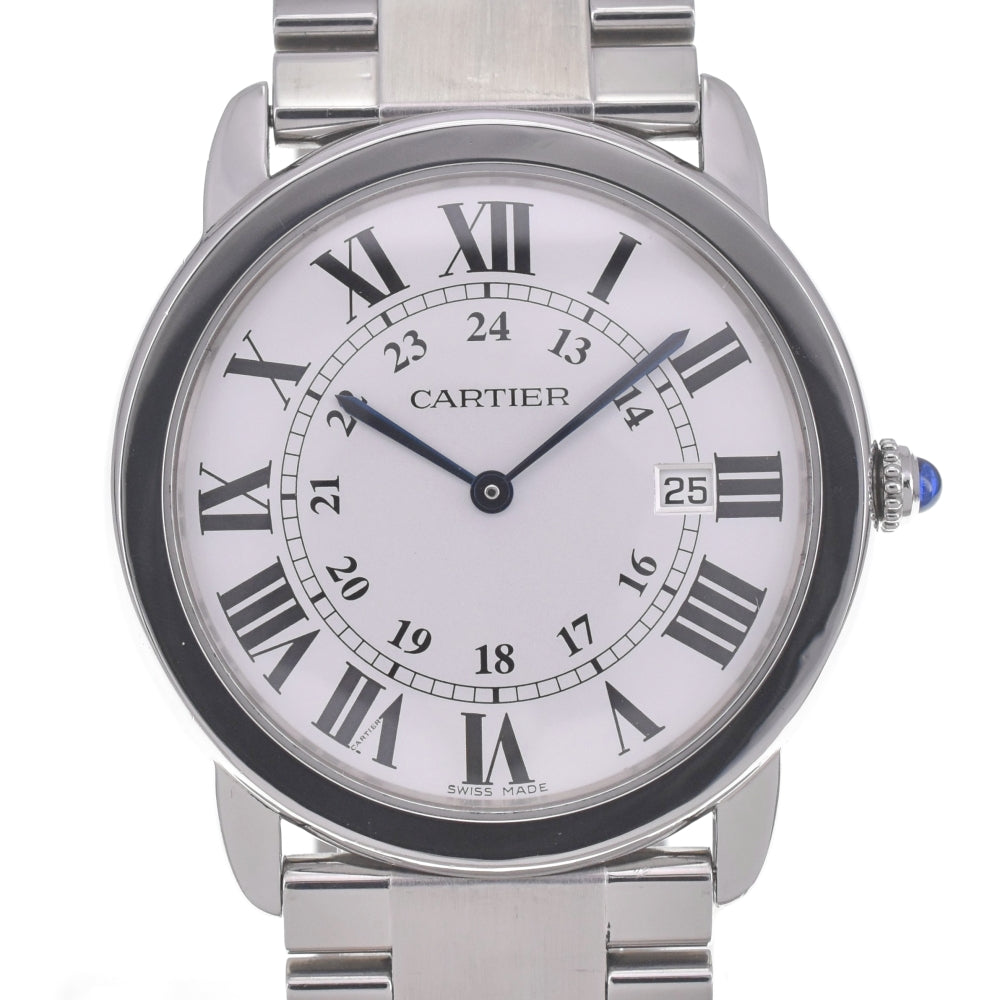 CARTIER Ronde Solo LM W6701005 Date Silver Dial Quartz Men's
 Watch R#141484