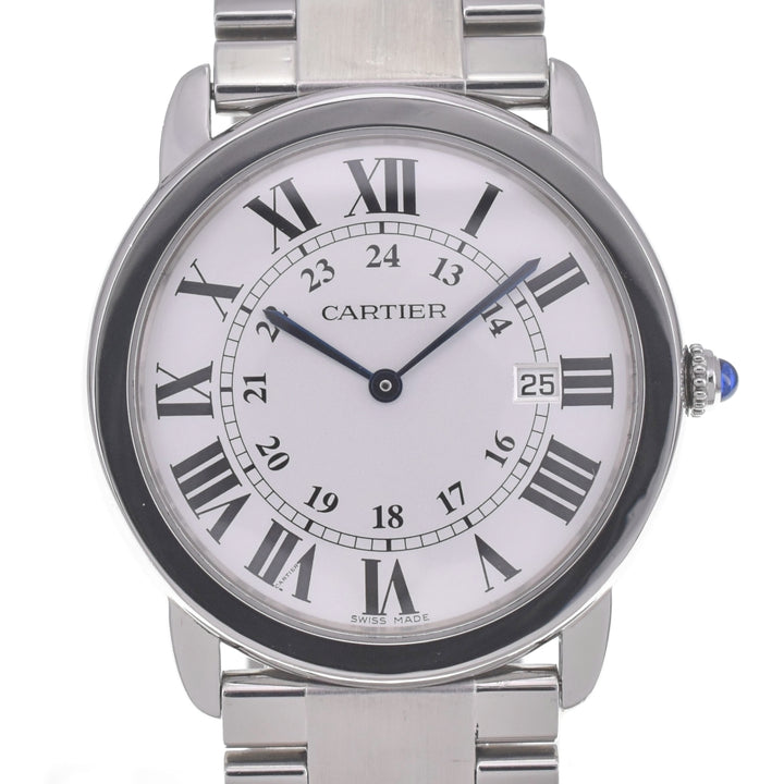 CARTIER Ronde Solo LM W6701005 Date Silver Dial Quartz Men's
 Watch R#141484
