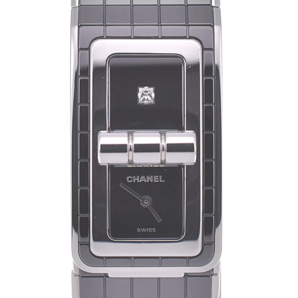 CHANEL Code Coco H5147 1P Diamond Stainless Steel / Ceramic black Dial Quartz Ladies
 Watch R#141495