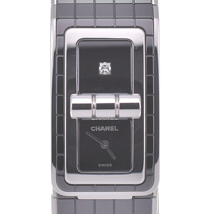 CHANEL Code Coco H5147 1P Diamond Stainless Steel / Ceramic black Dial Quartz Ladies
 Watch R#141495