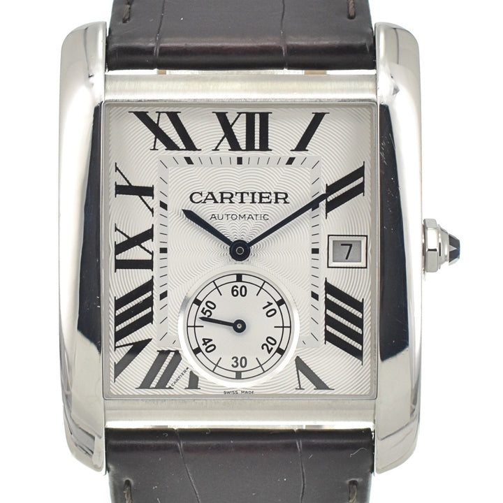 CARTIER Tank MC LM W5330003 Small second date see-through back Silver Dial Automatic Men's
 Watch R#141497
