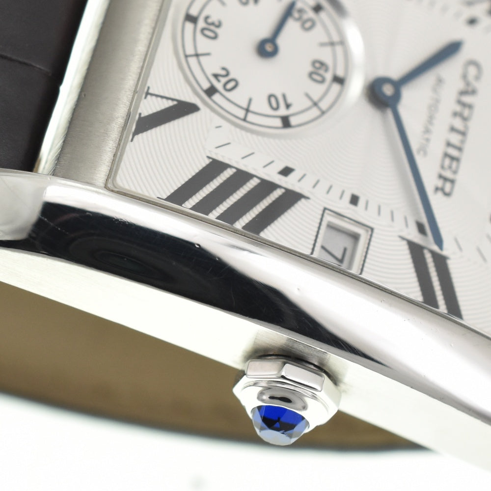 CARTIER Tank MC LM W5330003 Small second date see-through back Silver Dial Automatic Men's
 Watch R#141497