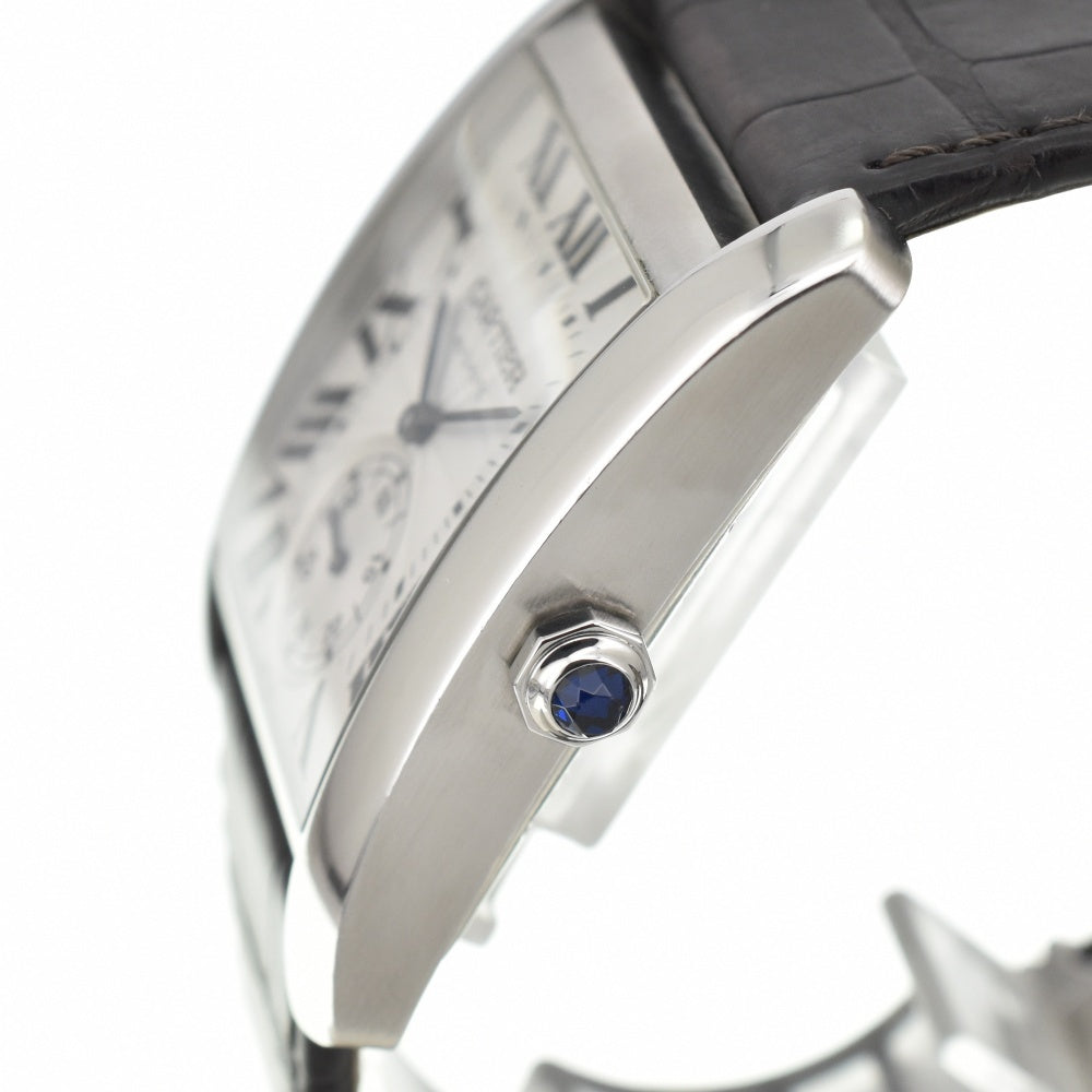 CARTIER Tank MC LM W5330003 Small second date see-through back Silver Dial Automatic Men's
 Watch R#141497