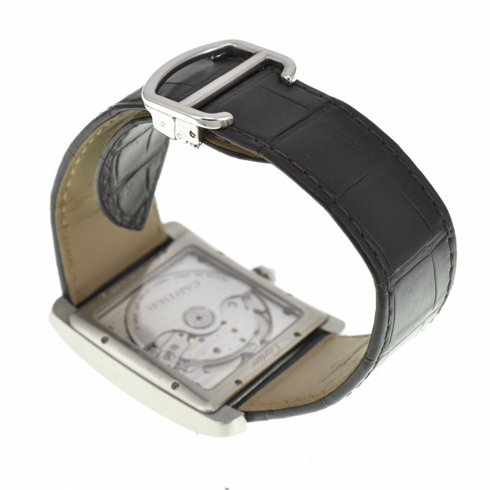 CARTIER Tank MC LM W5330003 Small second date see-through back Silver Dial Automatic Men's
 Watch R#141497