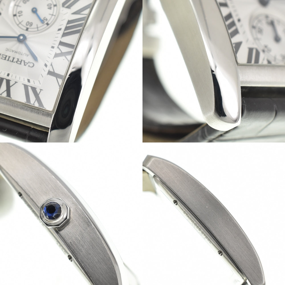 CARTIER Tank MC LM W5330003 Small second date see-through back Silver Dial Automatic Men's
 Watch R#141497