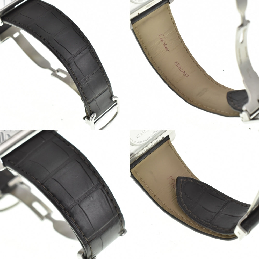 CARTIER Tank MC LM W5330003 Small second date see-through back Silver Dial Automatic Men's
 Watch R#141497