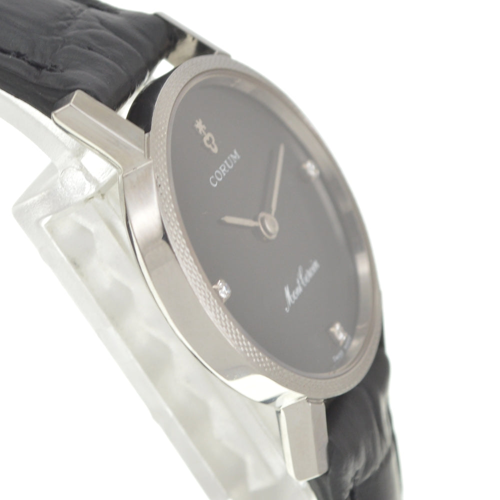 CORUM Montselvan 27A029 3P Diamond black Dial Hand Winding Ladies
 Watch A#141504
