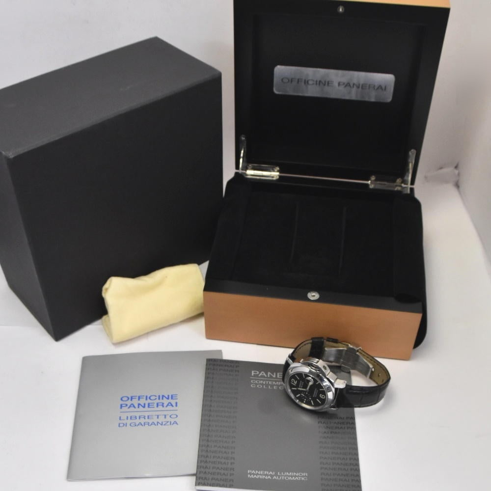 PANERAI Luminor Marina PAM00104 Small second date black Dial Automatic Men's
 Watch Q#141506