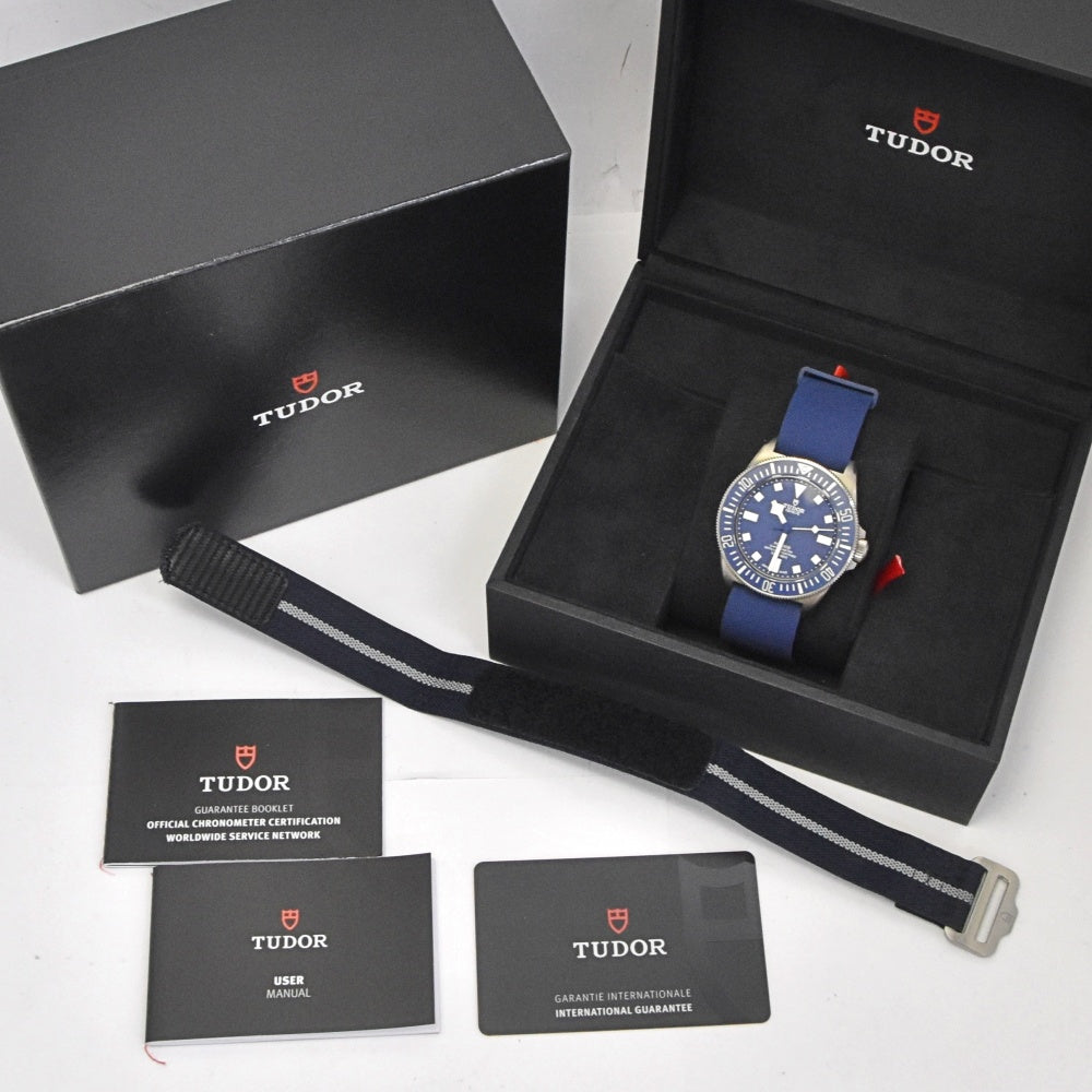 with paper TUDOR Pelagos FXD M25707B/23-0001 titanium blue Dial Automatic Men's
 Watch Q#141508