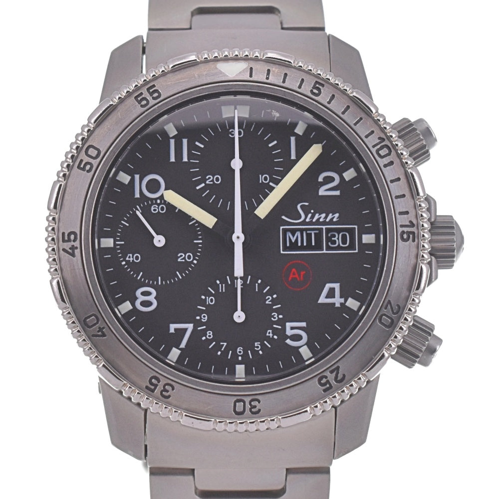 with paper Sinn Diver's Chronograph 203.TI day date titanium black Dial Automatic Men's
 Watch A#141510