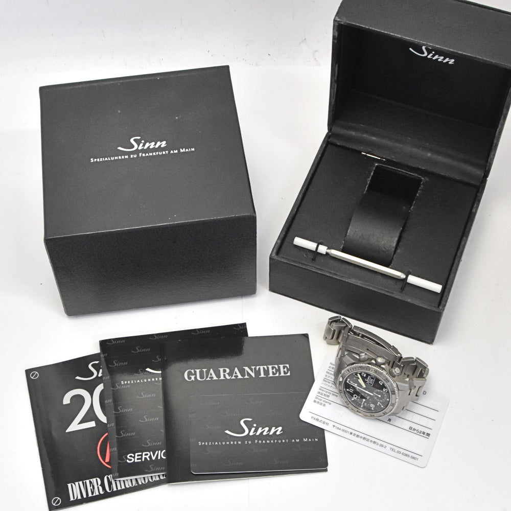 with paper Sinn Diver's Chronograph 203.TI day date titanium black Dial Automatic Men's
 Watch A#141510