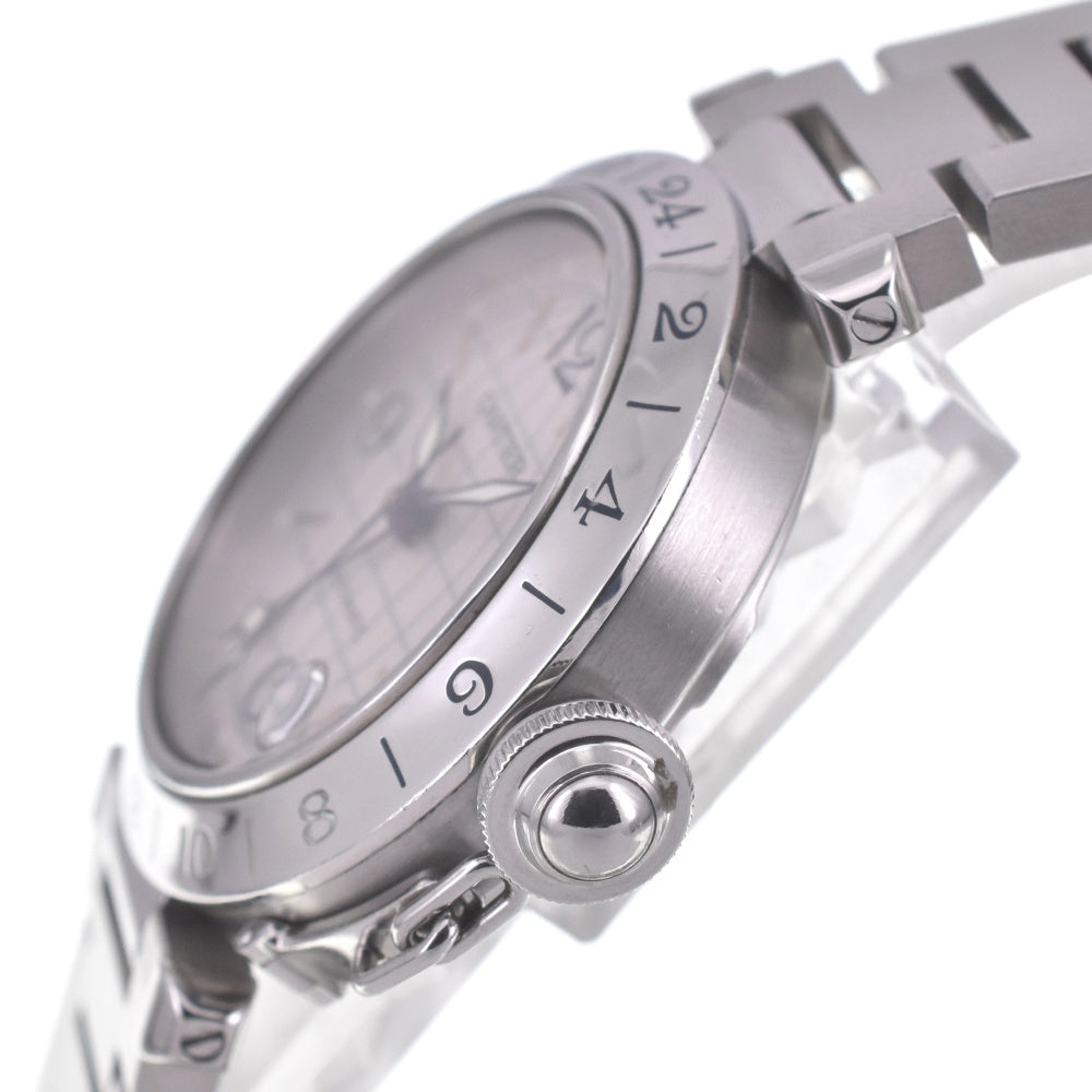 with paper CARTIER Pasha C Meridian GMT W31029M7/2377 Date Silver Dial Automatic Unisex
 Watch A#141511