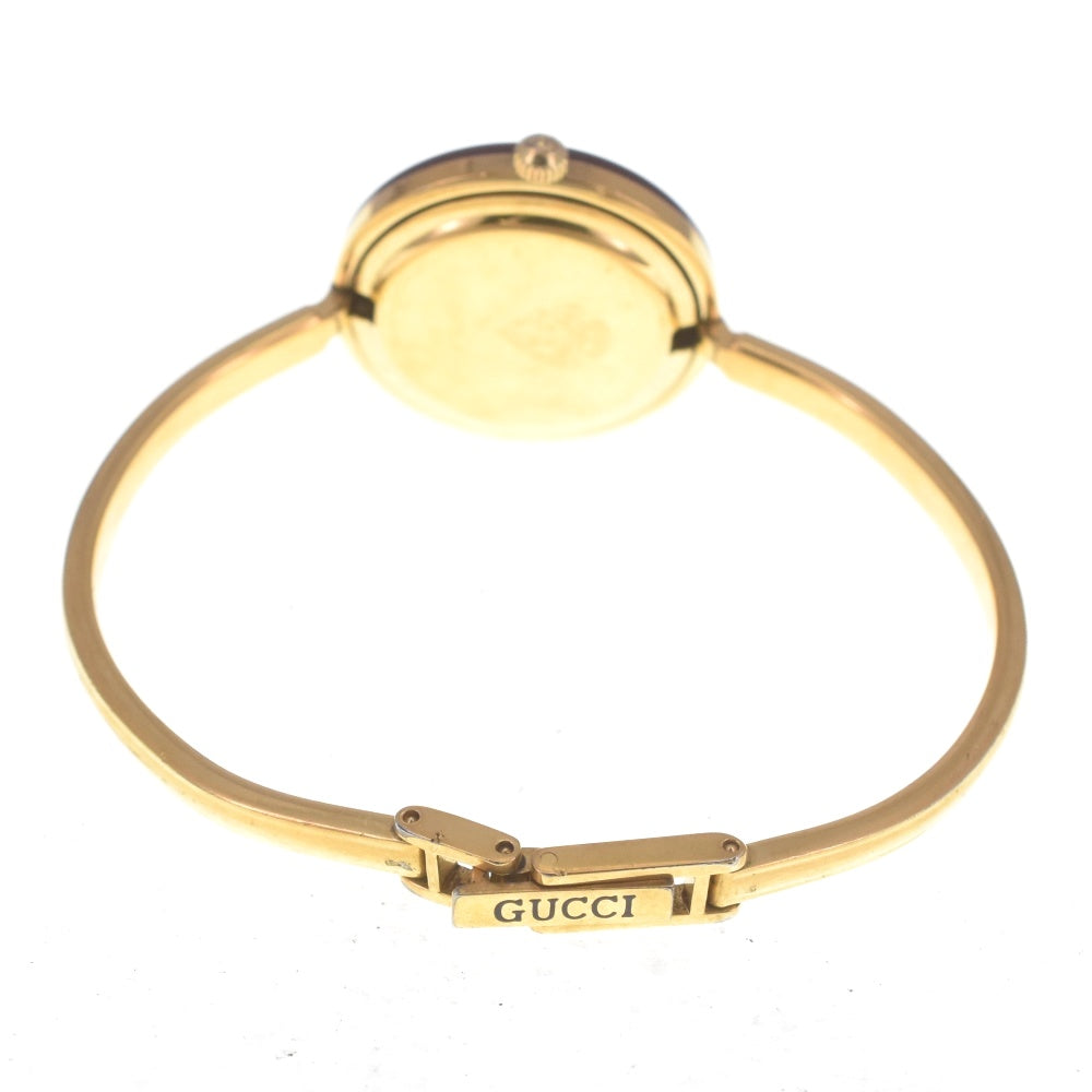 GUCCI Change bezel 11/12.2 Gold Plated white Dial Quartz Ladies
 Watch R#141520