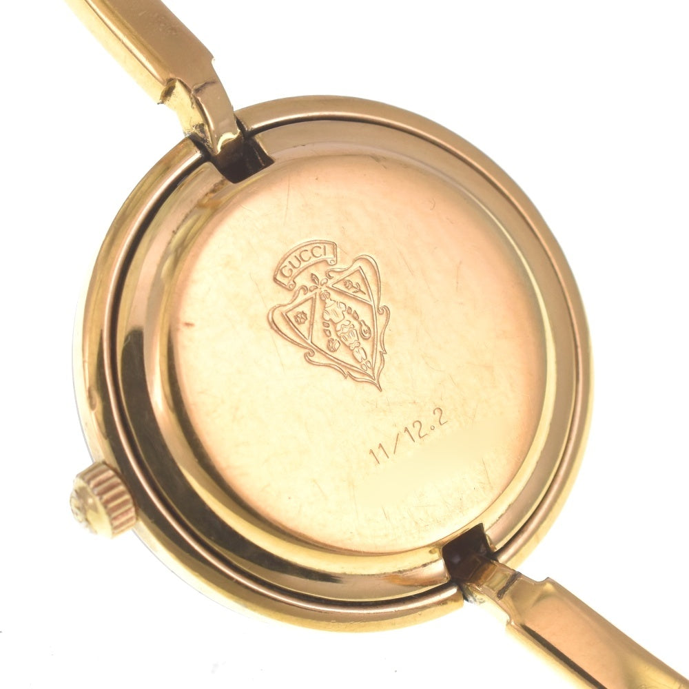 GUCCI Change bezel 11/12.2 Gold Plated white Dial Quartz Ladies
 Watch R#141520