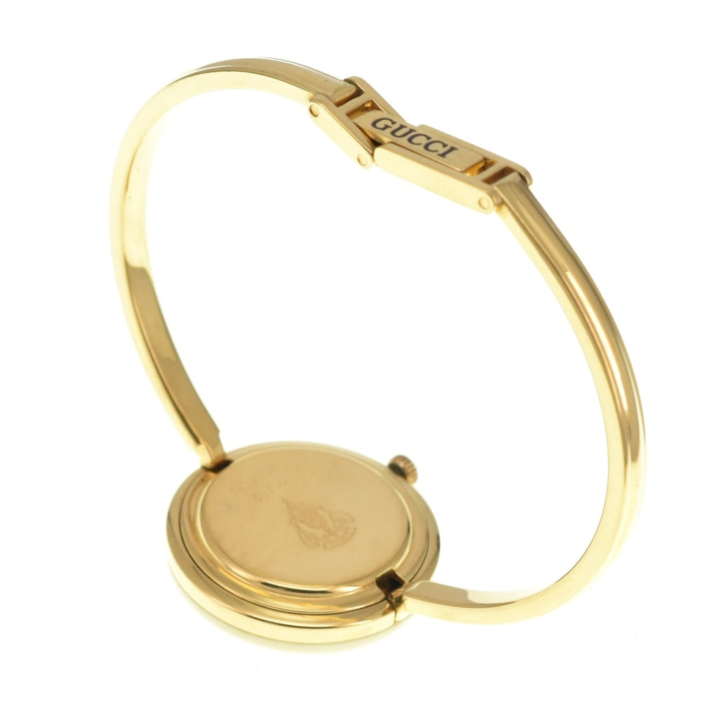 GUCCI Change bezel 11/12 Gold Plated white Dial Quartz Ladies
 Watch Q#141522