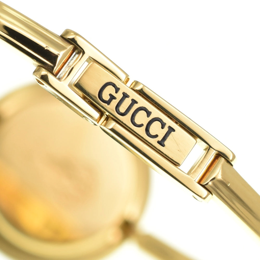 GUCCI Change bezel 11/12 Gold Plated white Dial Quartz Ladies
 Watch Q#141522
