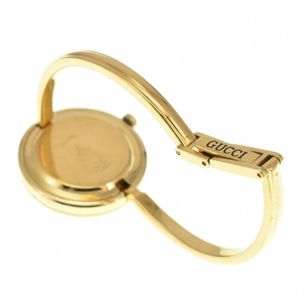 GUCCI Change bezel 11/12 Gold Plated white Dial Quartz Ladies
 Watch R#141524