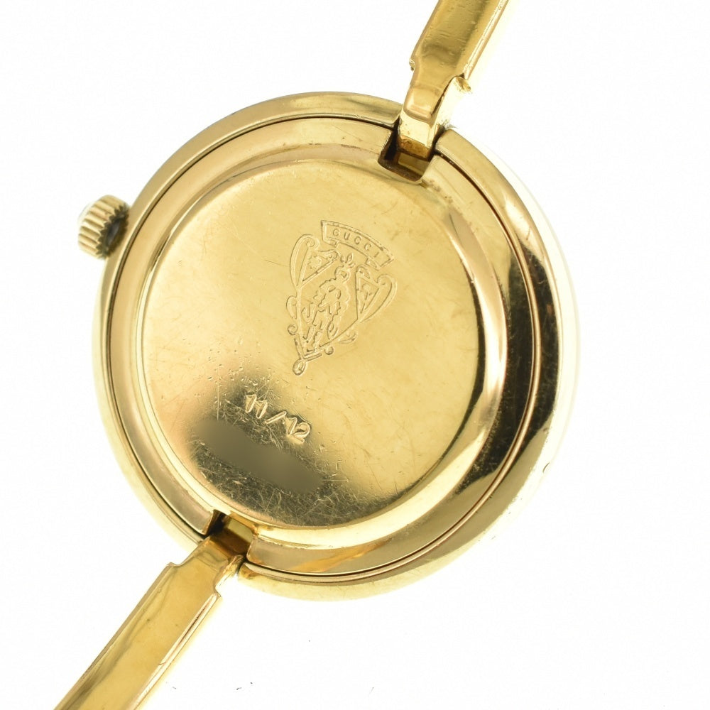GUCCI Change bezel 11/12 Gold Plated white Dial Quartz Ladies
 Watch R#141524