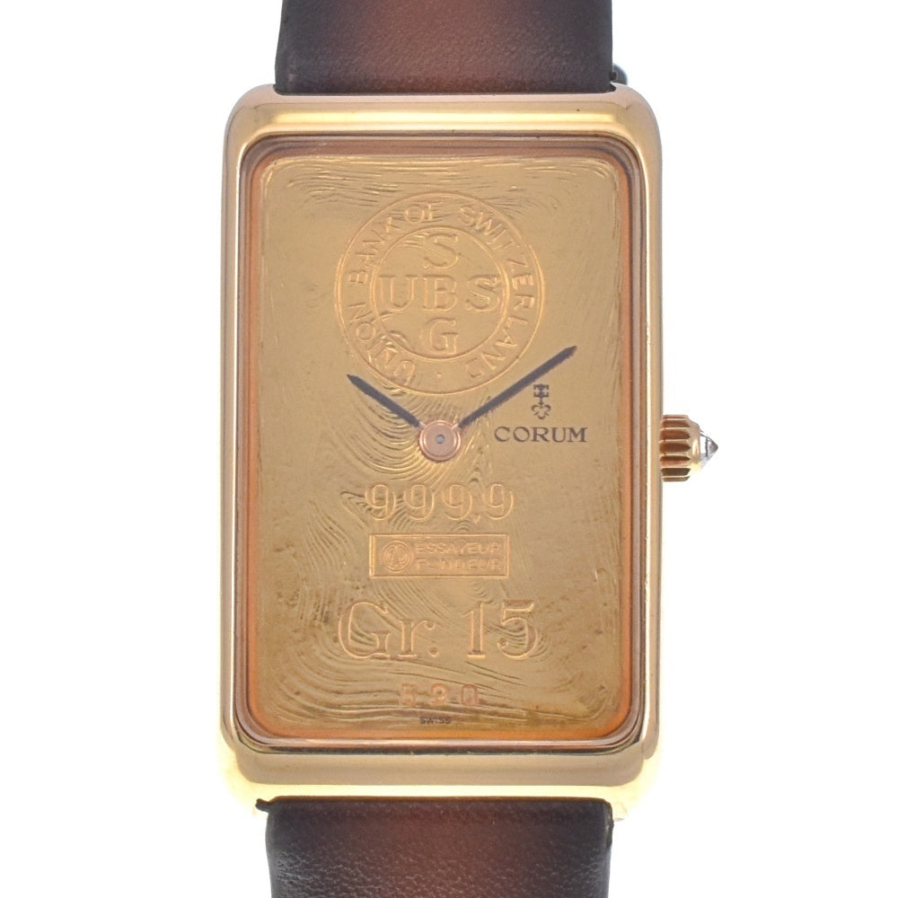 CORUM 15 Gram 999.9% Gold Ingot Watch Ref.55400 vintage gold Dial Hand Winding Men's
 Watch E#141538