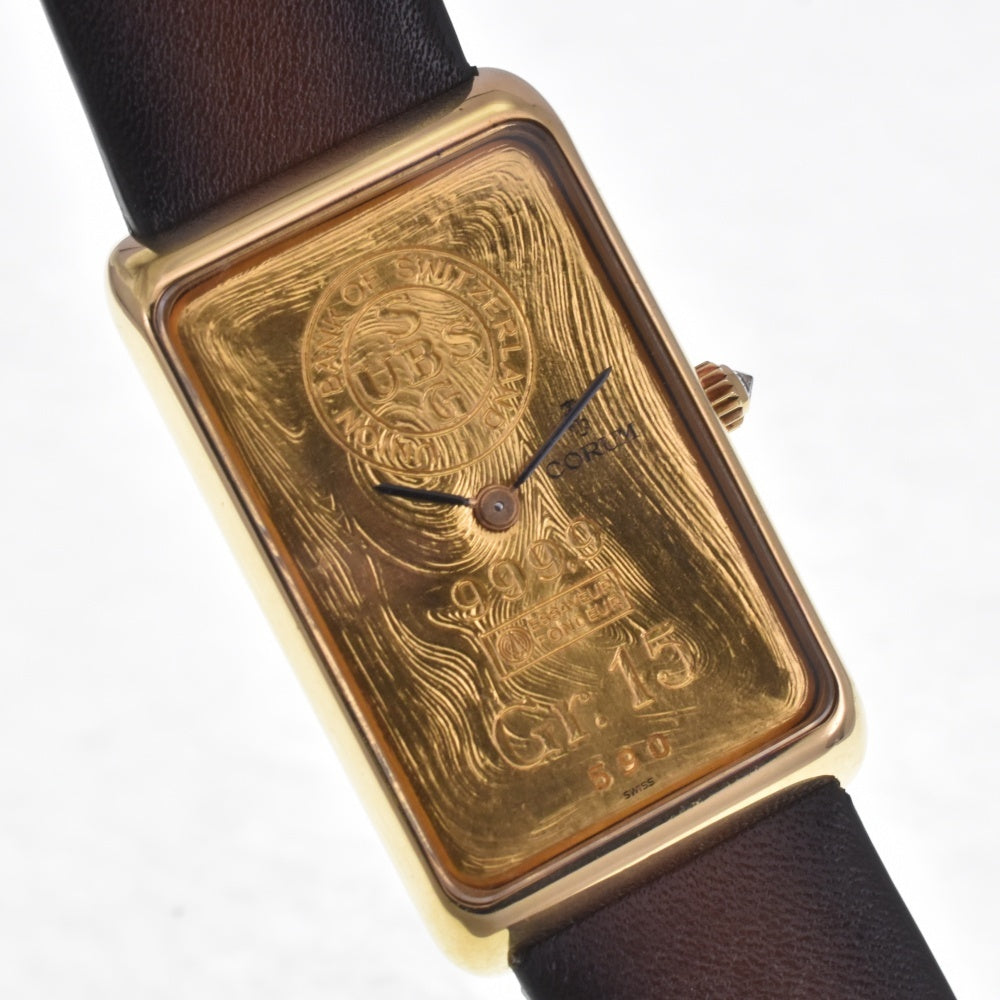 CORUM 15 Gram 999.9% Gold Ingot Watch Ref.55400 vintage gold Dial Hand Winding Men's
 Watch E#141538