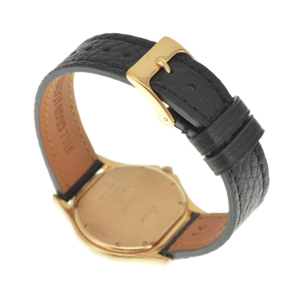 CARTIER PANTHERE Cougar Figaro LM 887904 Date K18YG Leather Ivory Dial Quartz Unisex
 Watch R#141540