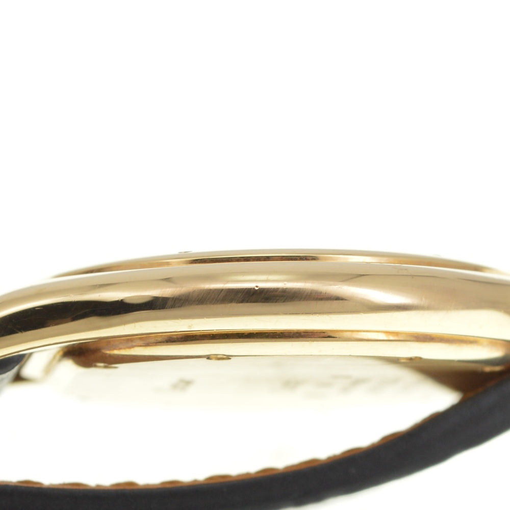 CARTIER PANTHERE Cougar Figaro LM 887904 Date K18YG Leather Ivory Dial Quartz Unisex
 Watch R#141540