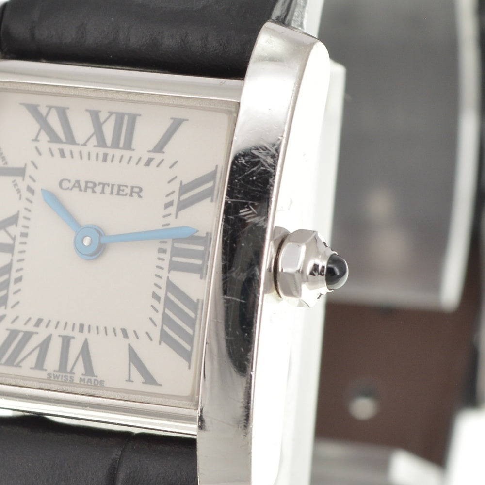 CARTIER Tank Francaise SM W50012S3 K18WG Silver Dial Quartz Ladies
 Watch R#141550