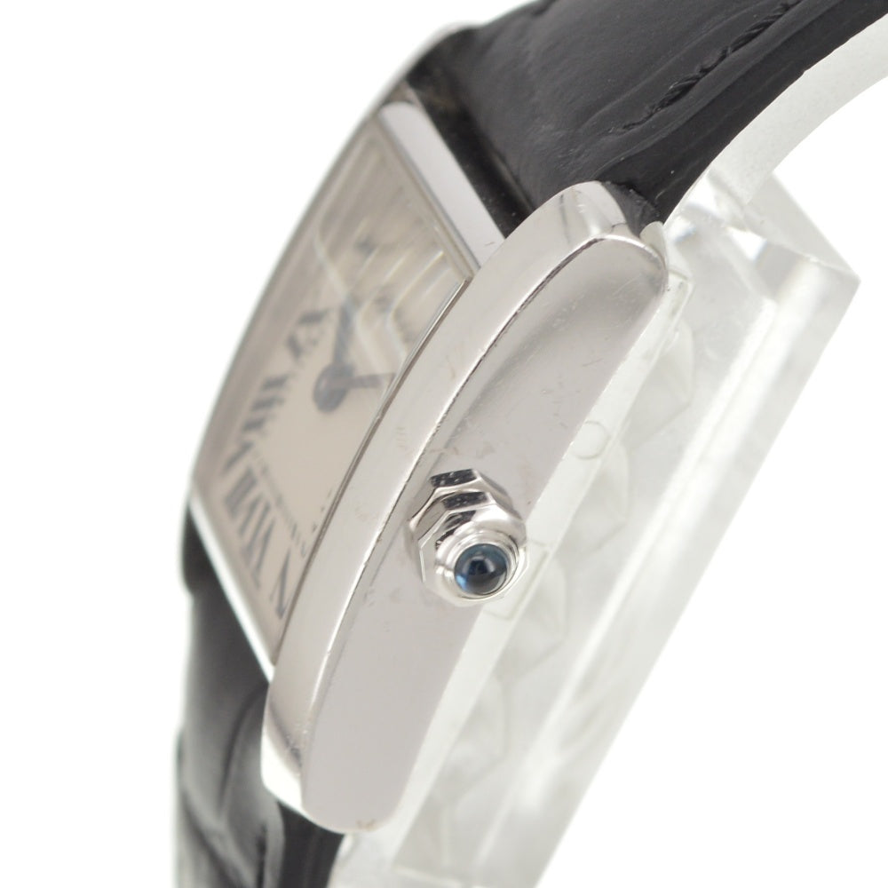 CARTIER Tank Francaise SM W50012S3 K18WG Silver Dial Quartz Ladies
 Watch R#141550