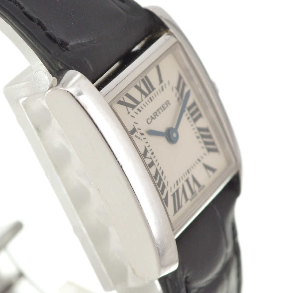 CARTIER Tank Francaise SM W50012S3 K18WG Silver Dial Quartz Ladies
 Watch R#141550