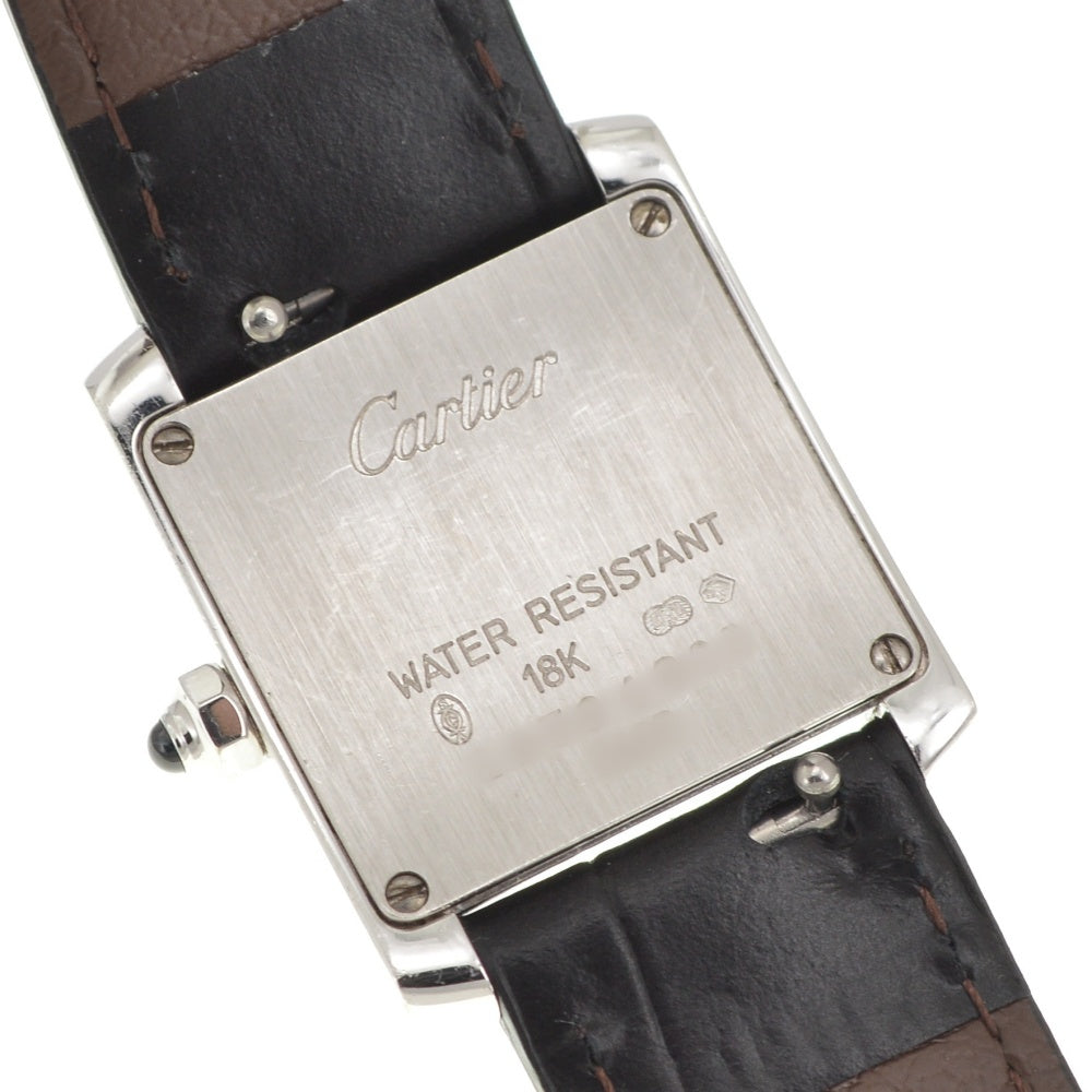 CARTIER Tank Francaise SM W50012S3 K18WG Silver Dial Quartz Ladies
 Watch R#141550
