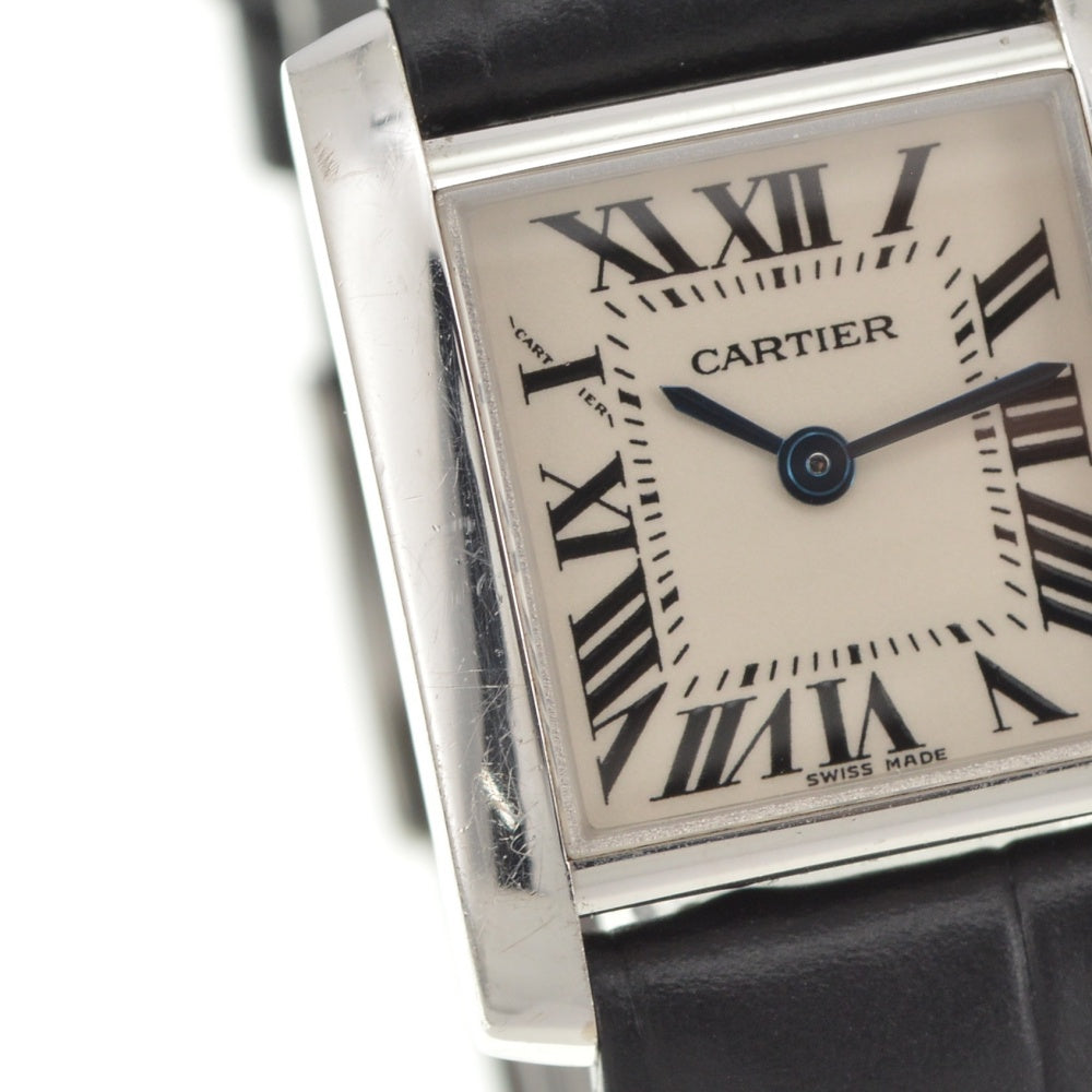 CARTIER Tank Francaise SM W50012S3 K18WG Silver Dial Quartz Ladies
 Watch R#141550