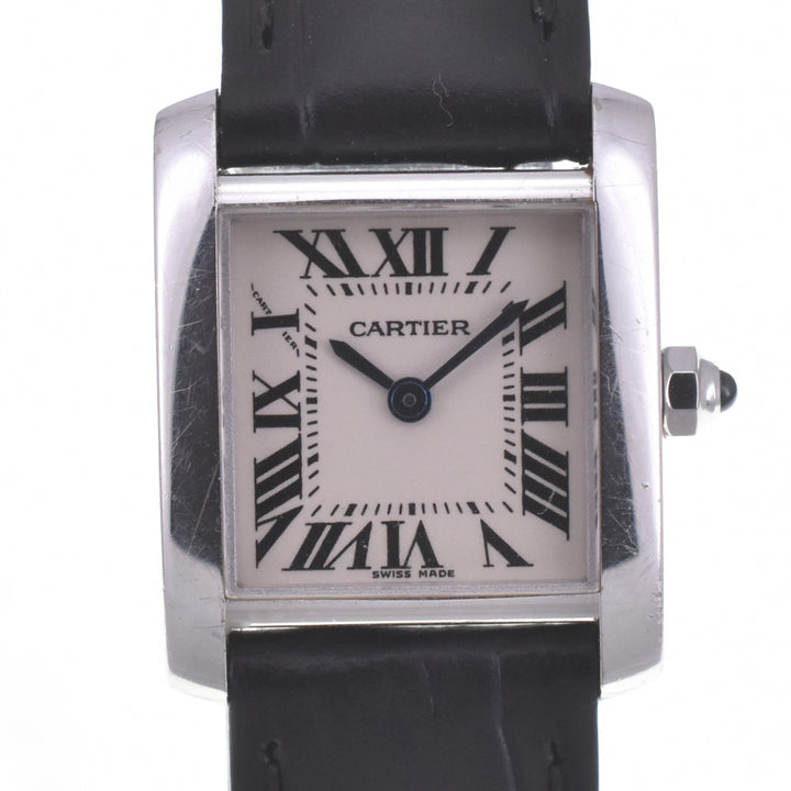 CARTIER Tank Francaise SM W50012S3 K18WG Silver Dial Quartz Ladies
 Watch R#141551