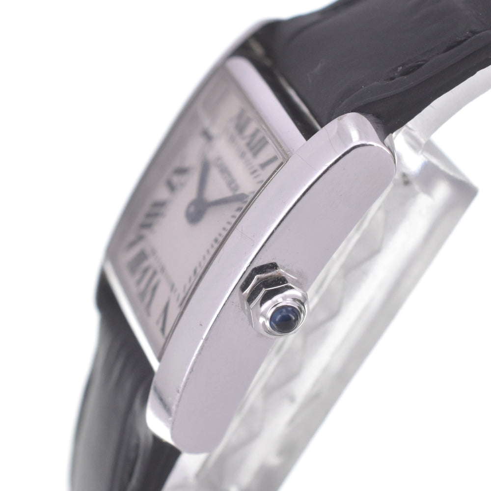 CARTIER Tank Francaise SM W50012S3 K18WG Silver Dial Quartz Ladies
 Watch R#141551