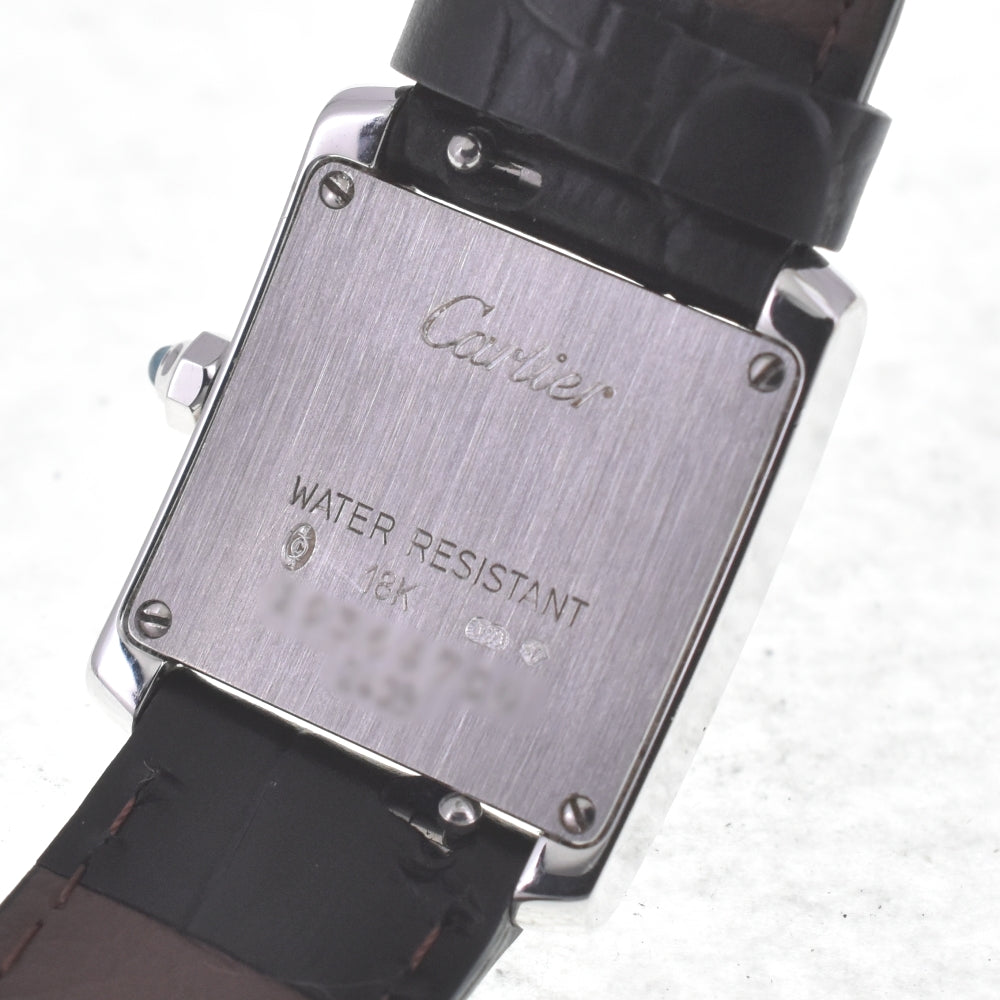 CARTIER Tank Francaise SM W50012S3 K18WG Silver Dial Quartz Ladies
 Watch R#141551