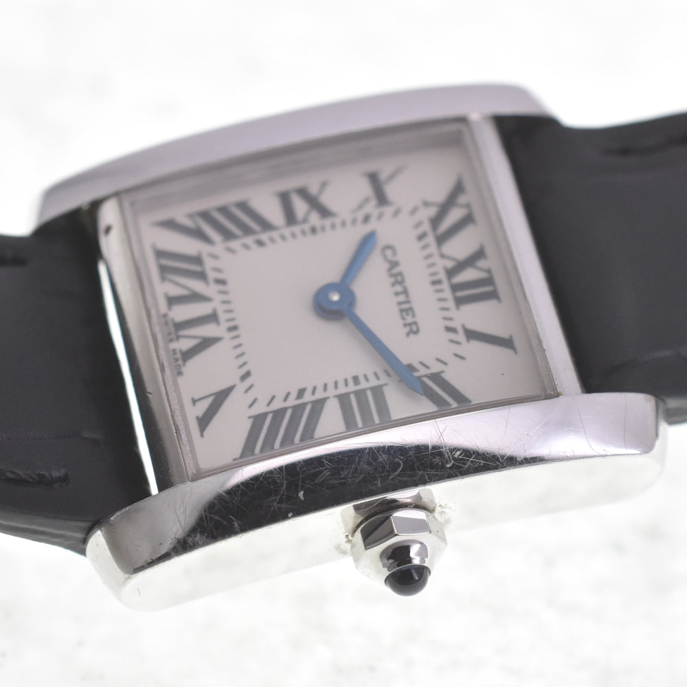 CARTIER Tank Francaise SM W50012S3 K18WG Silver Dial Quartz Ladies
 Watch R#141551