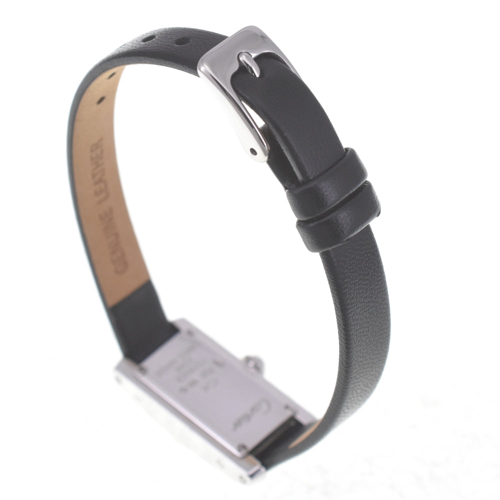 CARTIER Tank Allongee WJ2003W3 Lug Diamond Bezel Silver Dial Quartz Ladies
 Watch R#141552